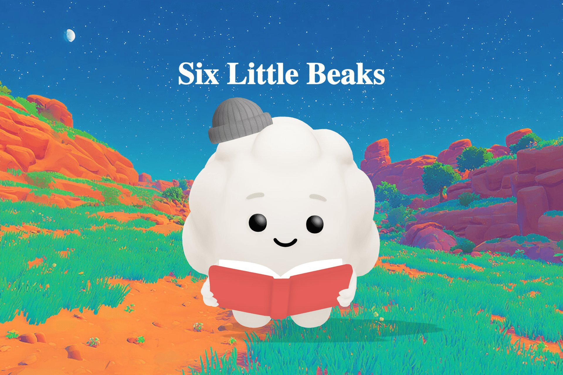 Mama Mallard and her six ducklings nestled together beneath a willow tree beside a glimmering pond at sunset.