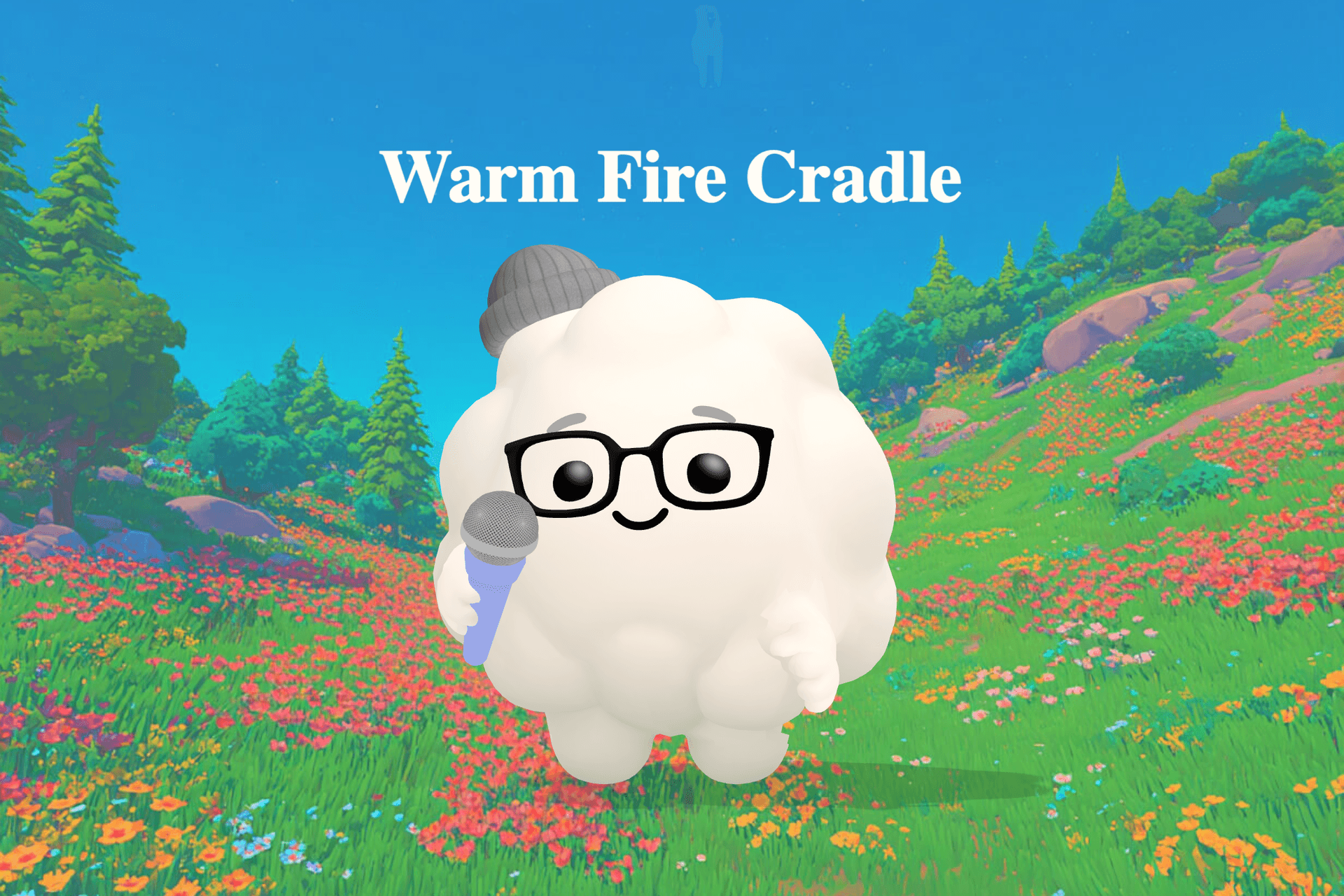 A softly glowing hearth warms a quiet room where a cradle rocks gently beneath warm candlelight.