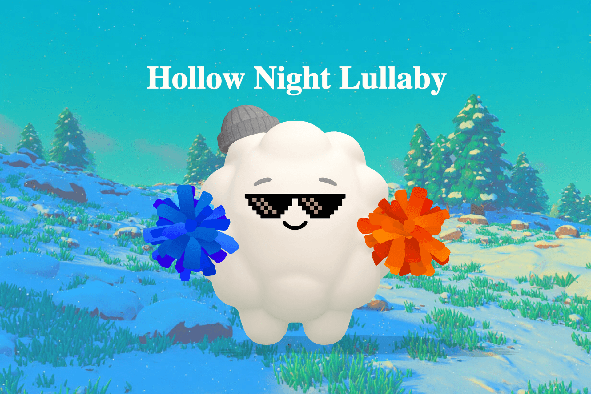 A soft, dreamy nighttime scene with a flickering candle glowing beside an old stone gate under a pale, quiet sky.