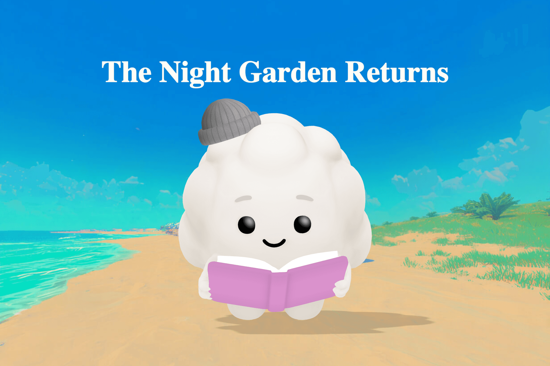 A young girl named Mira kneels in a moonlit garden surrounded by colorful impossible flowers glowing softly in the night.