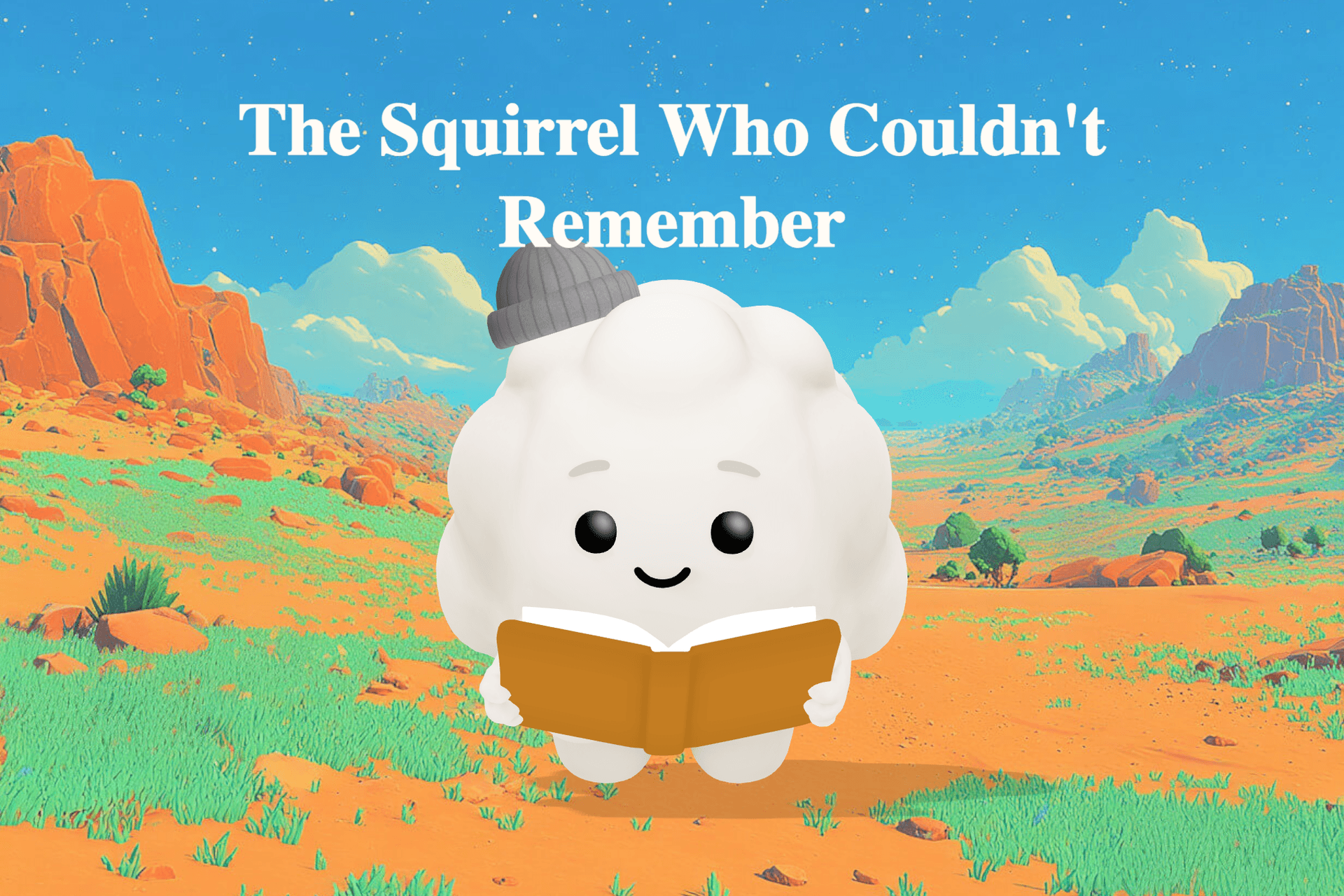 A forgetful squirrel clutches a birch bark map among golden autumn leaves while a friendly mole peeks out from a tunnel nearby.