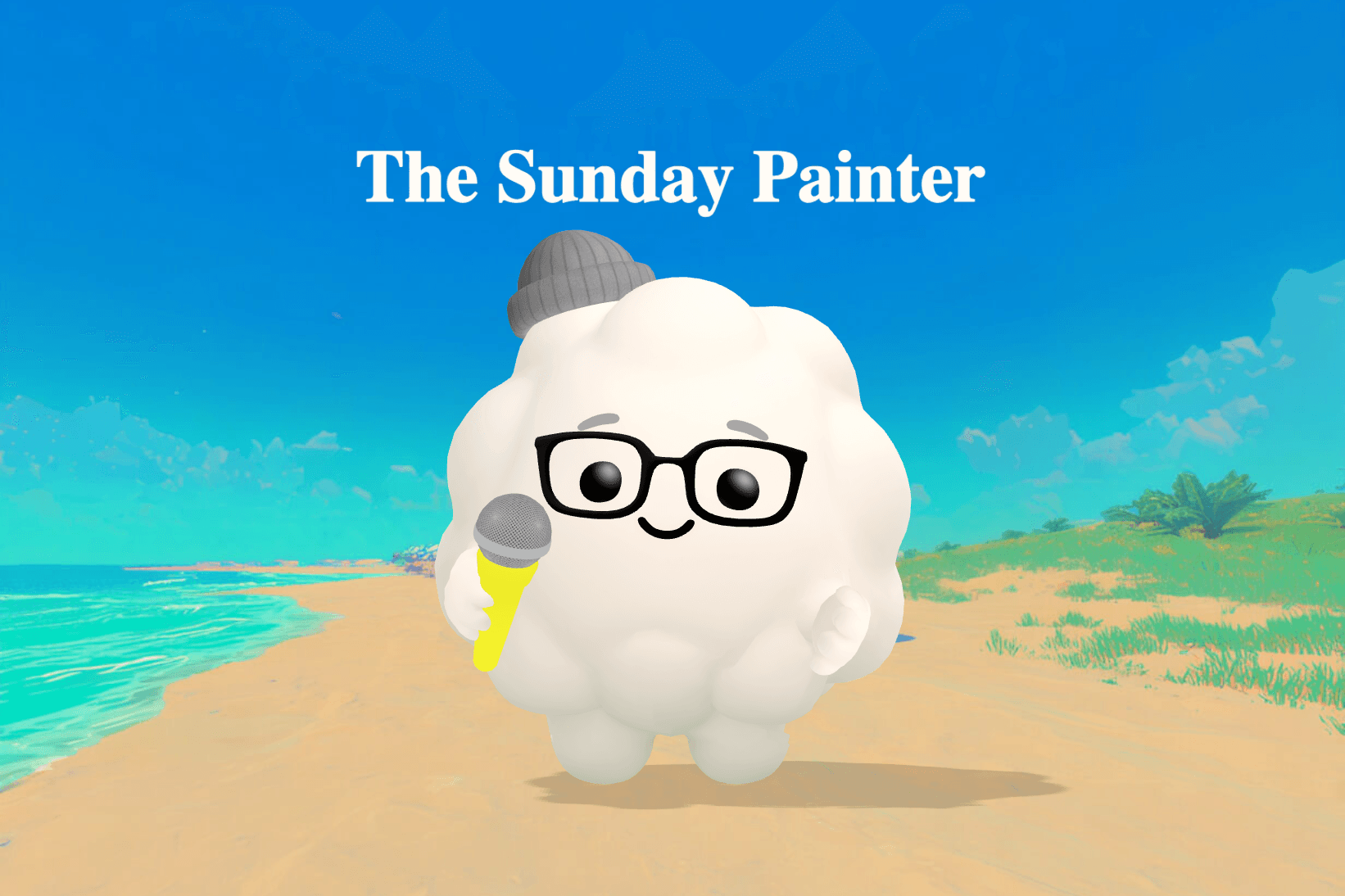 A man sits at a sunlit kitchen table painting a small canvas while morning light streams through the window onto tubes of old paint and worn brushes.