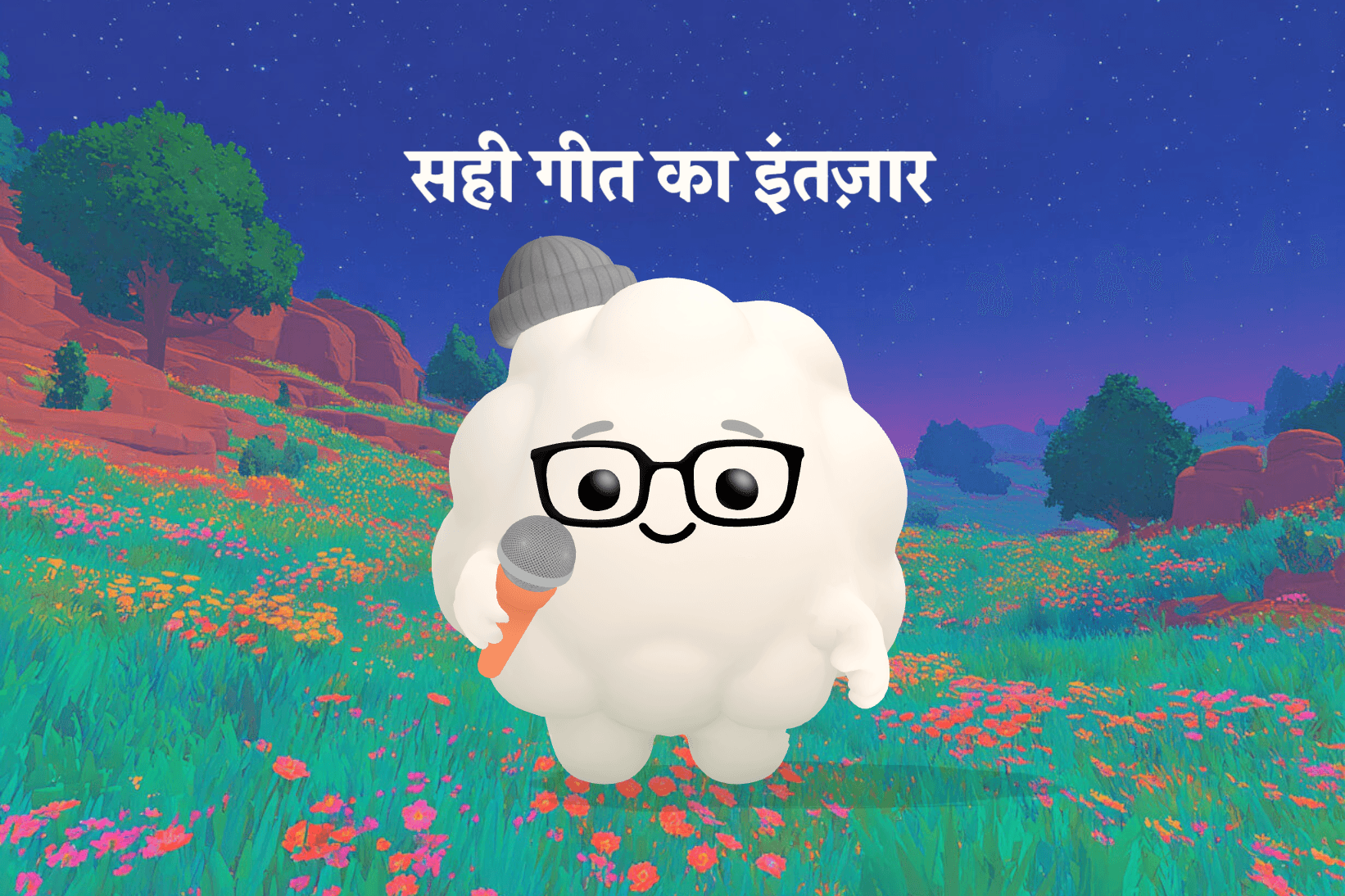 A little girl sits beside a quiet peacock under dark monsoon clouds while other peacocks dance with their feathers spread wide in a lush garden.