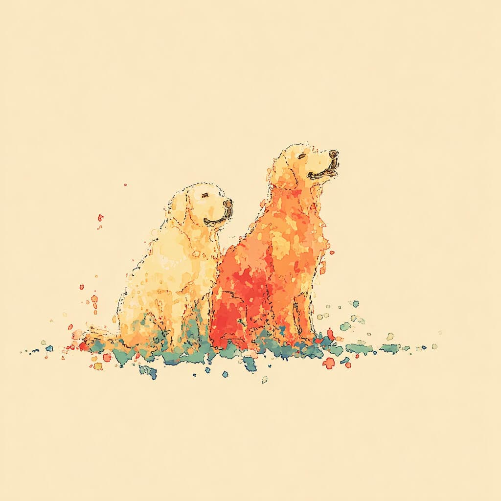 Adult relaxing at night with a book and a golden retriever curled at their feet