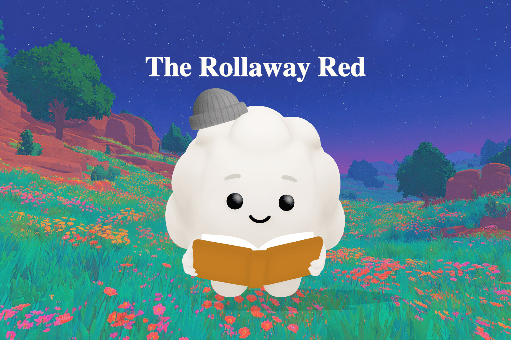 A bright red crayon resting under a classroom bookshelf beside dust bunnies while colorful crayons peek from a box on the shelf above.