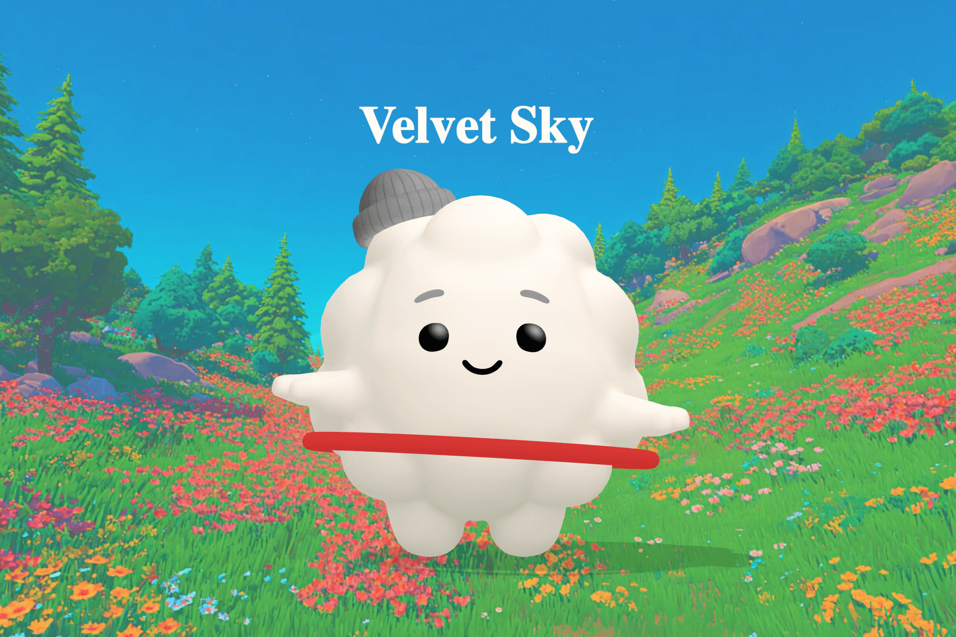 A soft, dreamy nighttime scene with moonlight glowing over drifting clouds and twinkling stars above a sleeping child beneath a velvet sky.