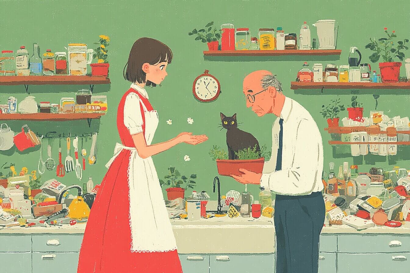 A small chipmunk carries an acorn bucket through a pine scented forest while lantern light glows on mossy ground.