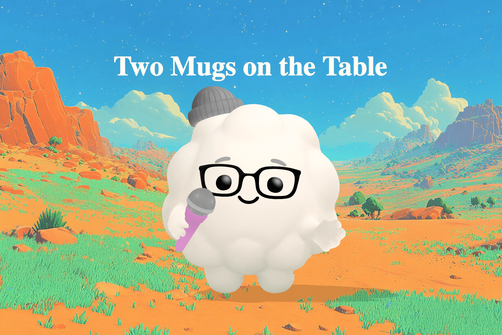 Two mugs sitting side by side on a quiet kitchen table bathed in soft morning light, one blue with a chipped handle and one yellow with a faded sunflower.