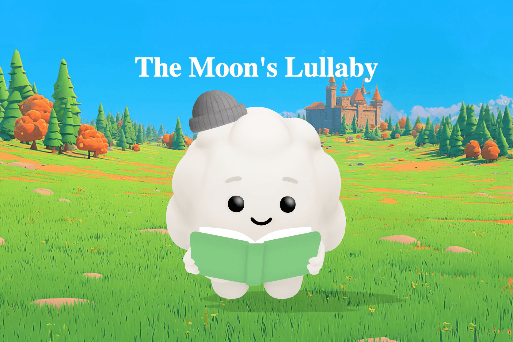 A glowing silver moon presses gently against a windowpane, casting soft light over a newborn baby sleeping peacefully in a wooden crib.