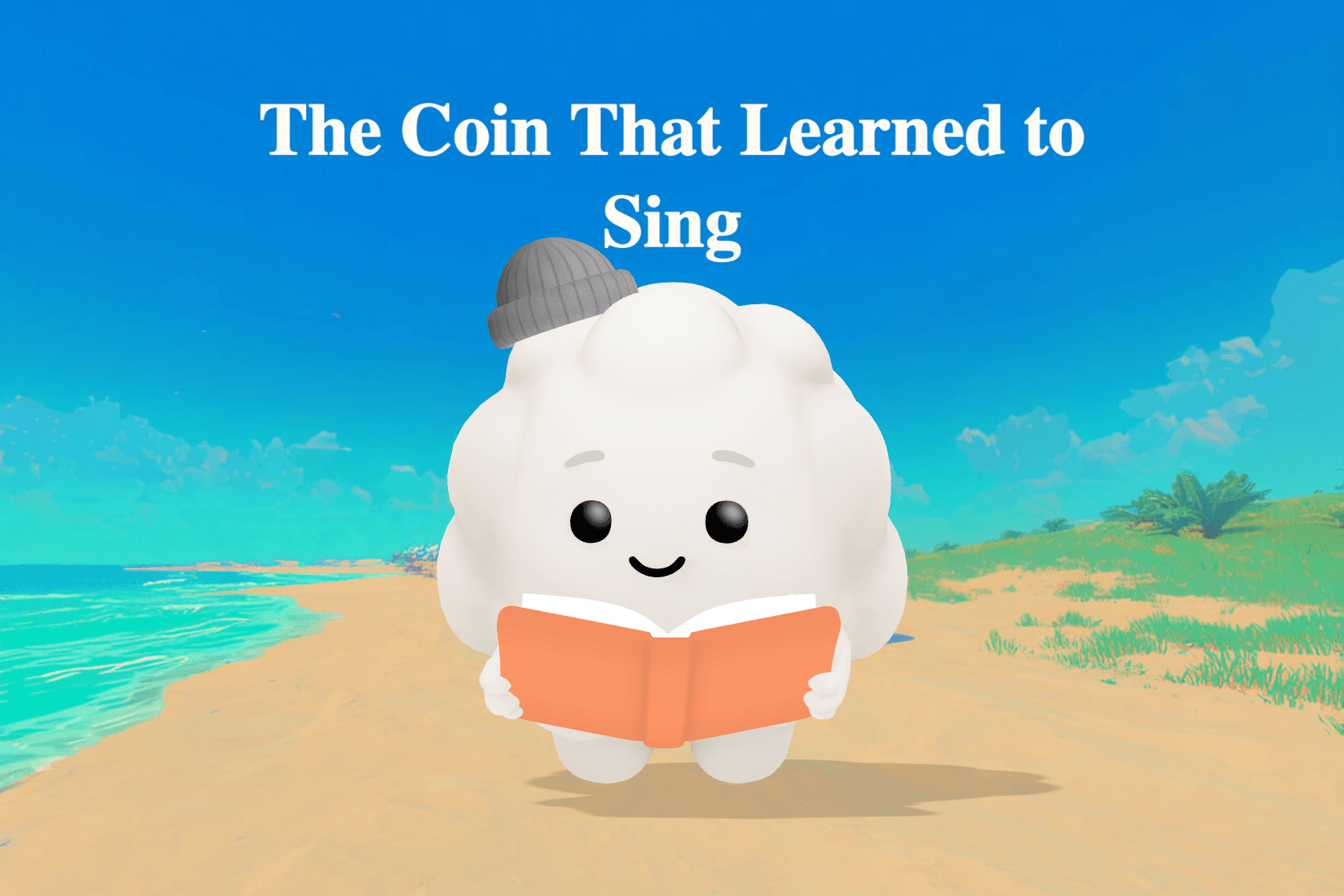 A young boy holds a glowing silver coin in a sunlit village plaza while friends gather around cinnamon rolls and laughter.