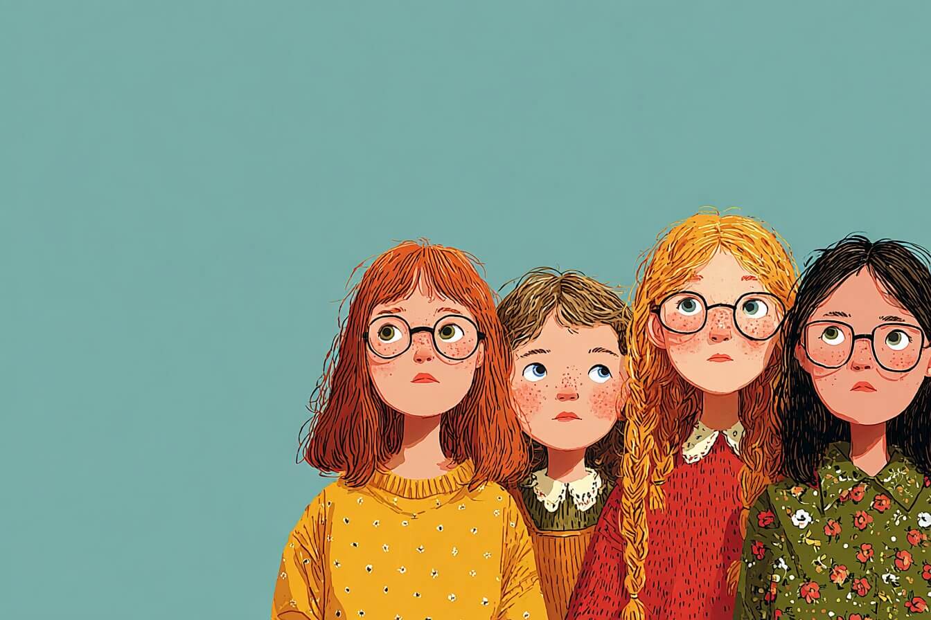 Four sisters follow a glowing map into a moonlit garden where a tiny professor hedgehog offers magical seeds