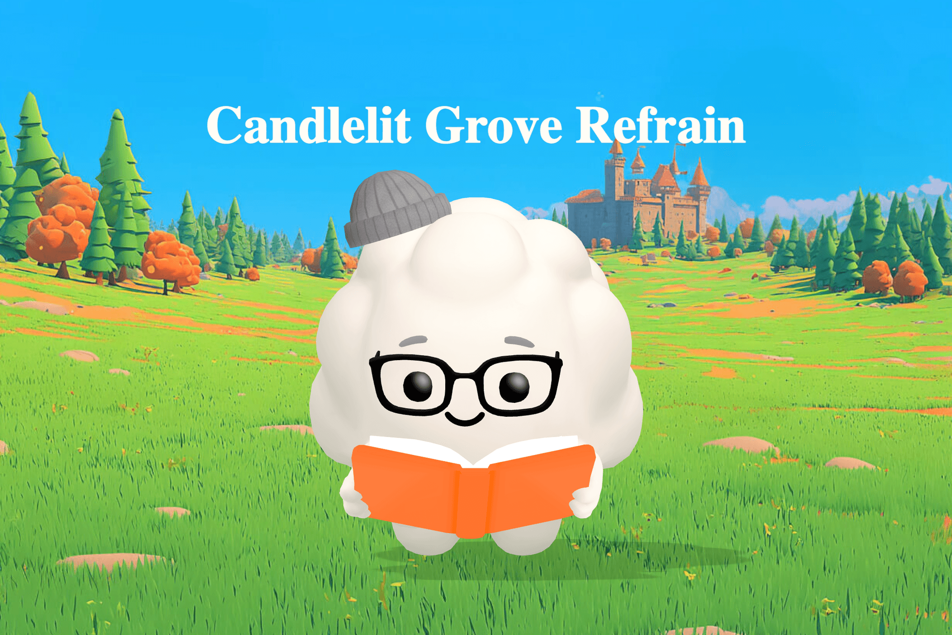 A soft, dreamy lullaby scene with moonlight drifting through a quiet room while stars shimmer above a sleeping child near a candlelit grove.