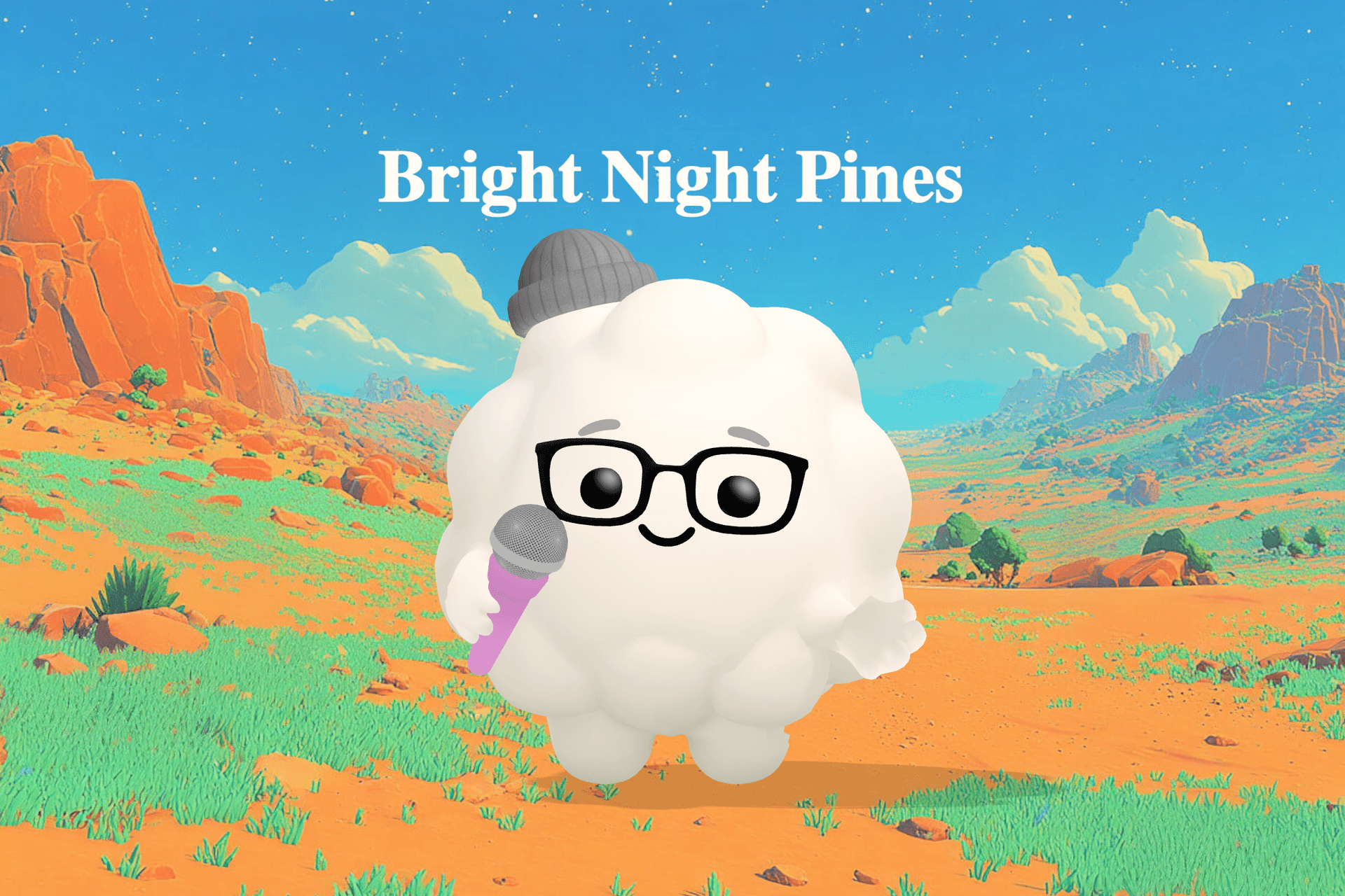 A soft dreamy illustration of stars twinkling over treetops, scattering silver light across a hushed nighttime forest.